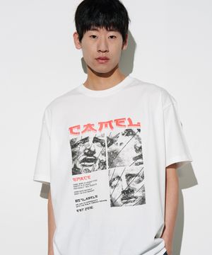 카멜 클래식 미스 반팔티셔츠(화이트)