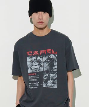 카멜 클래식 미스 반팔티셔츠(차콜)