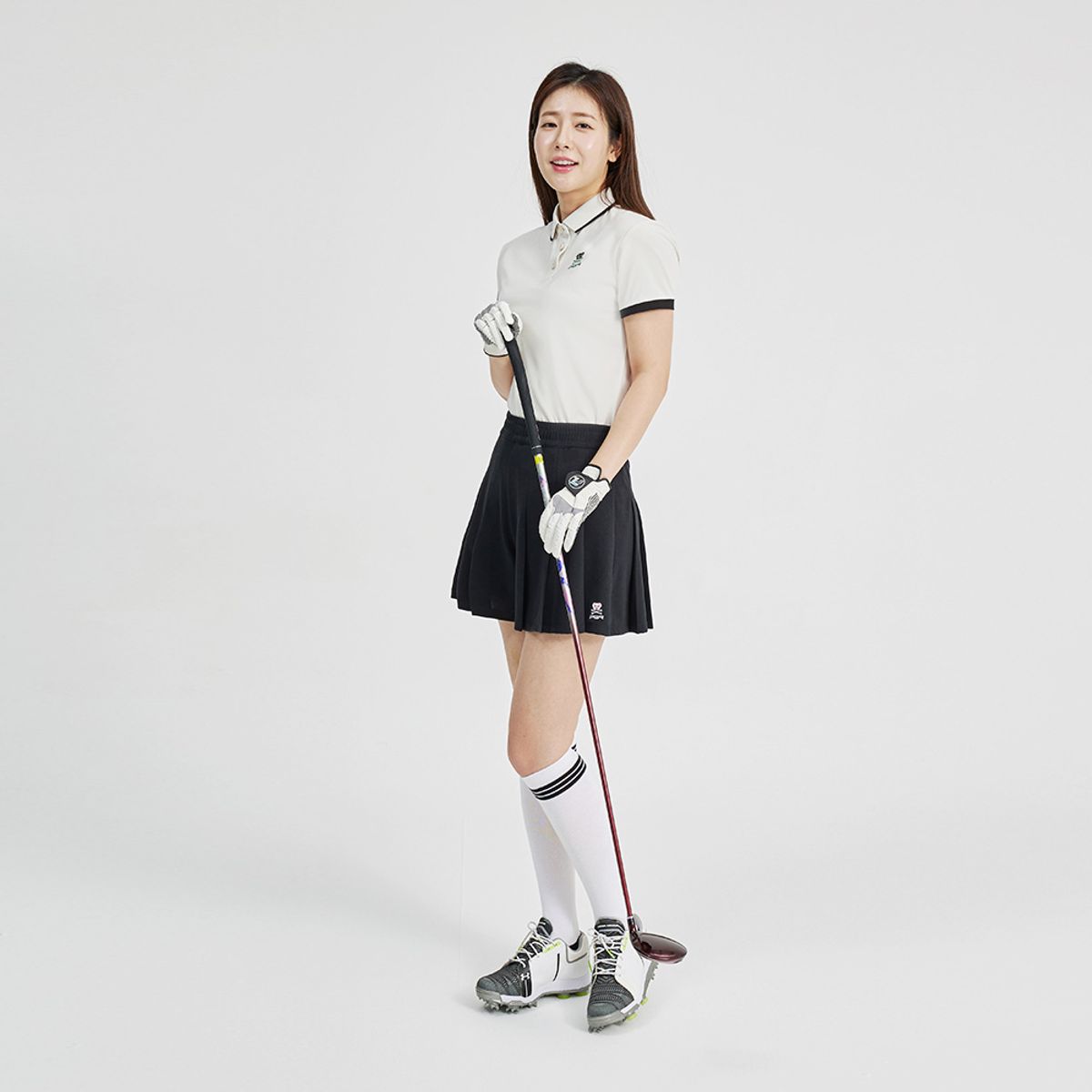 피지알(PGR) 여성 허리밴딩 주름치마바지 GS-168