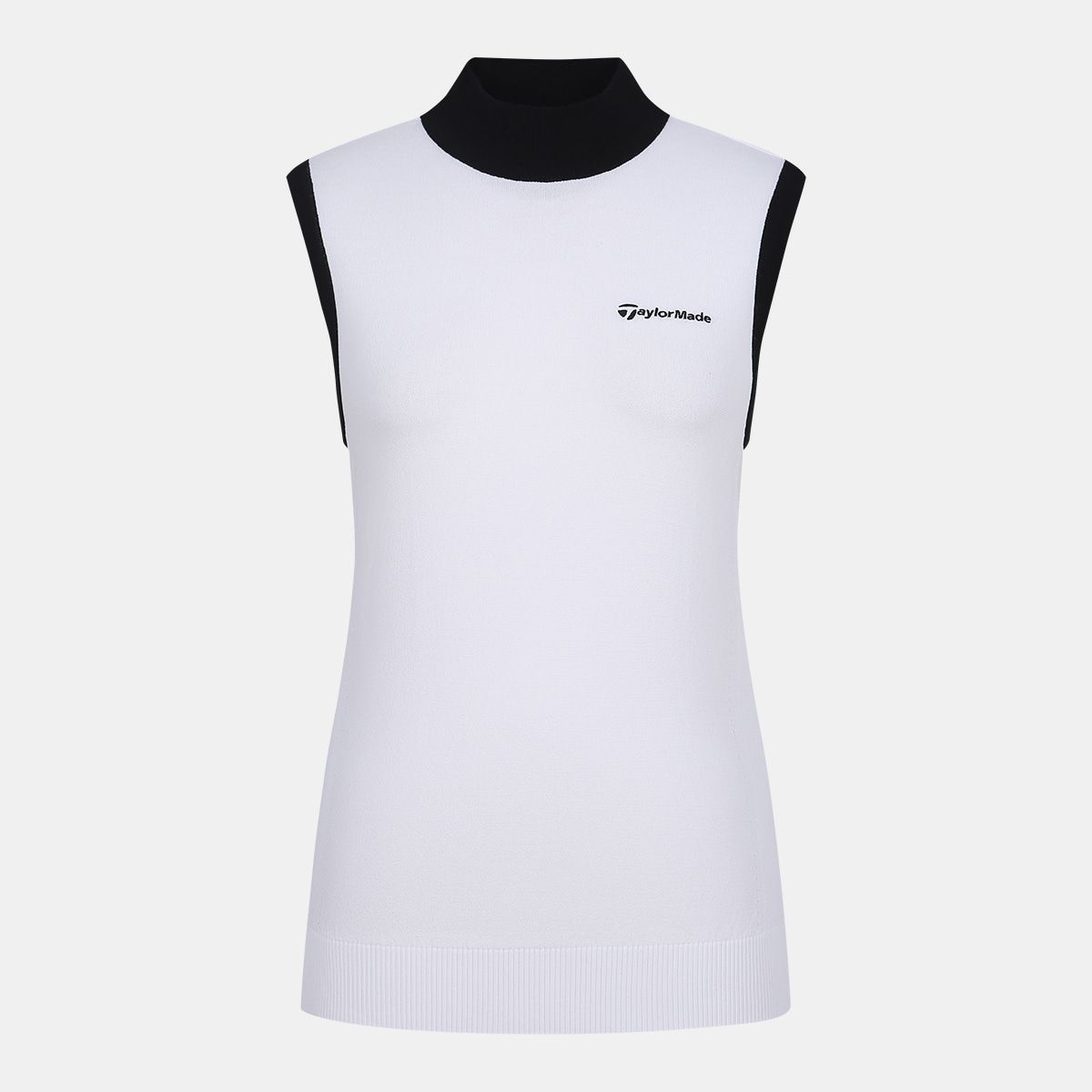 테일러메이드 어패럴(TAYLORMADE APPAREL) 여성 하이넥 슬리브리스 니트 TSN-62HG23-100