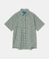 Gingham Check 1/2 shirt S143  Green
