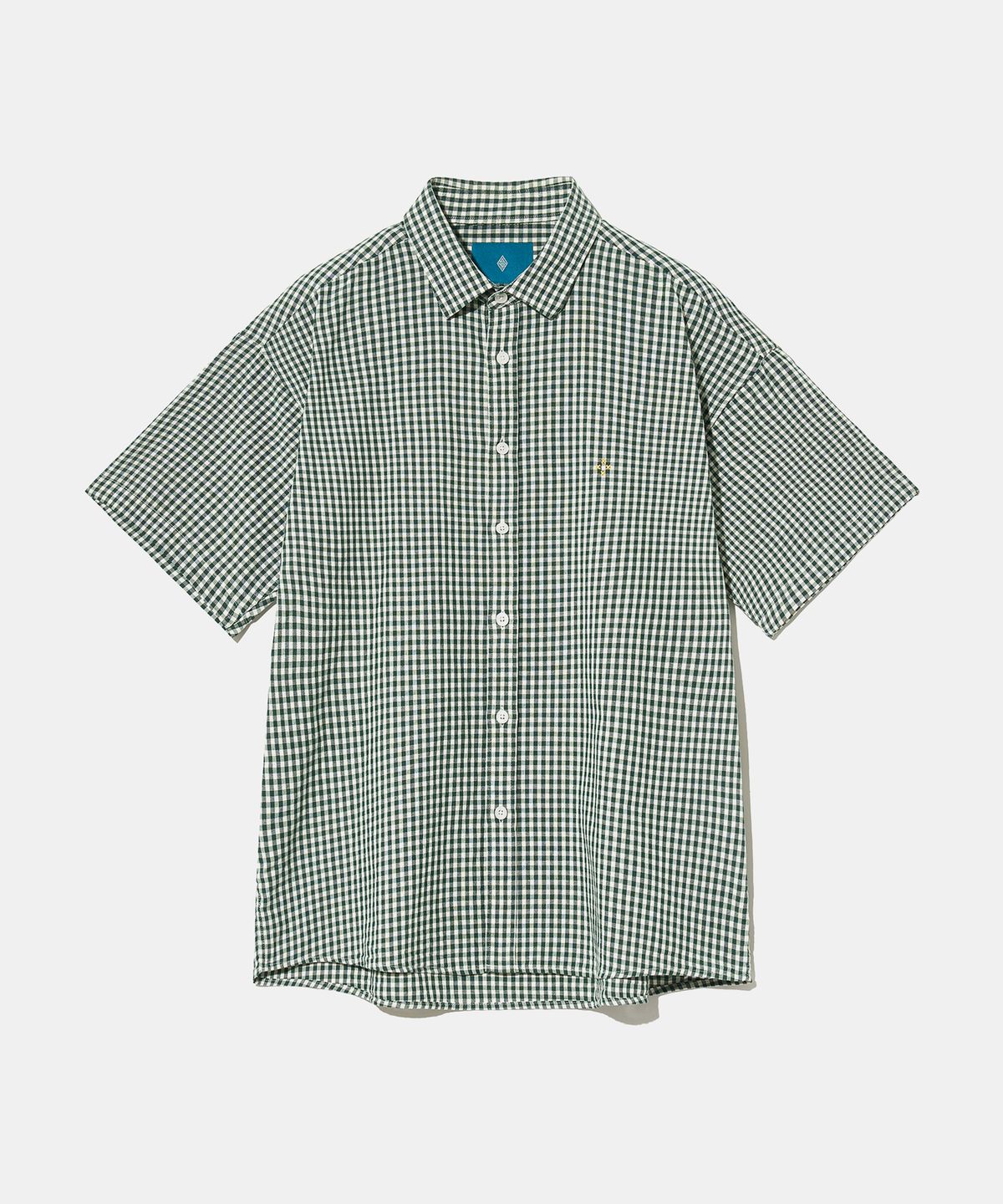 다이아몬드 레이라(DIAMOND LAYLA) Gingham Check 1/2 shirt S143  Green