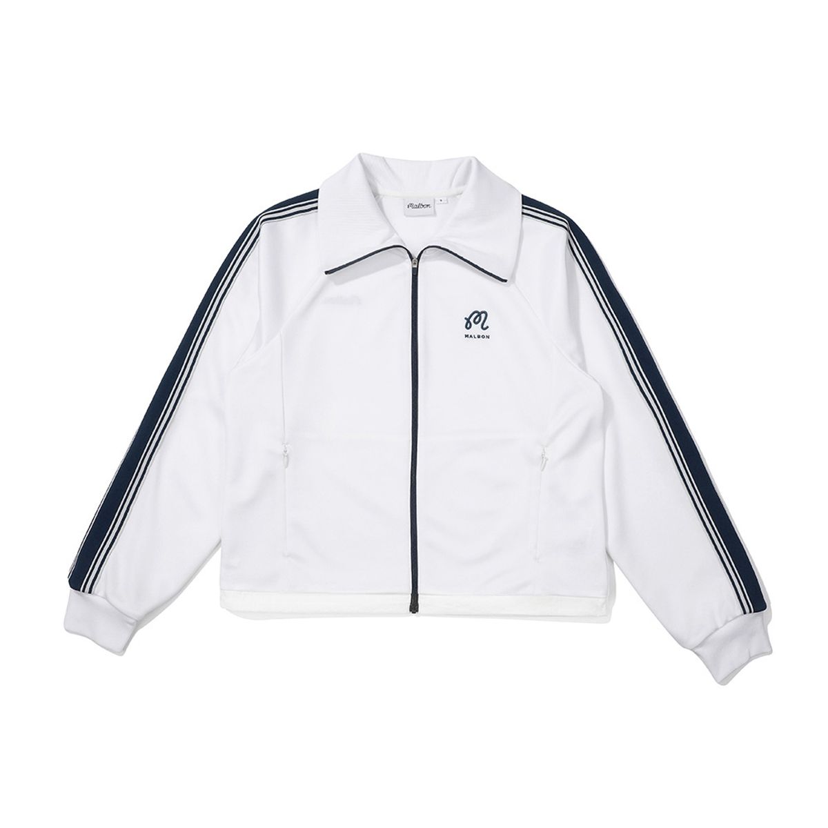 말본 골프(MALBON GOLF) 소프트 트랙탑 저지 자켓 WHITE (WOMAN)