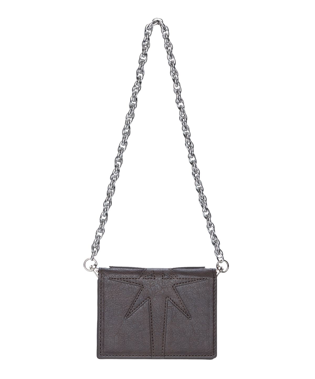 이우가마카라스(IUGAMAKARAS) Patch Chain Wallet (Dark Brown)