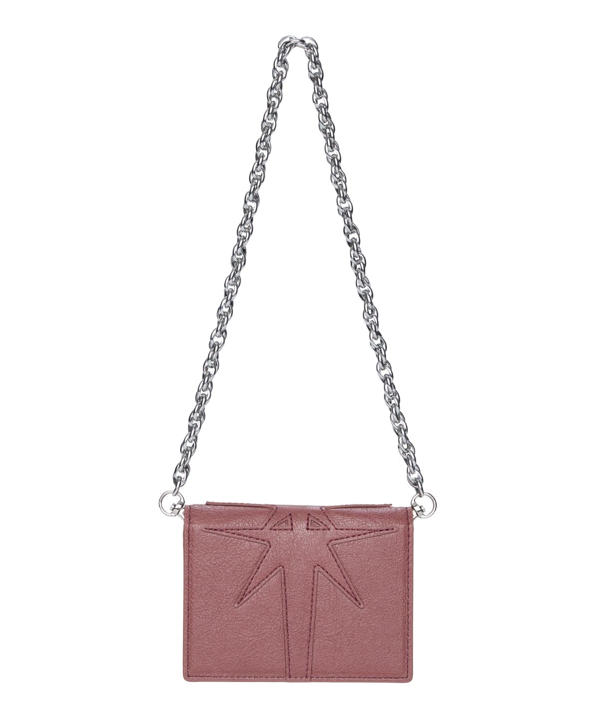 이우가마카라스(IUGAMAKARAS) Patch Chain Wallet (Red Brown)