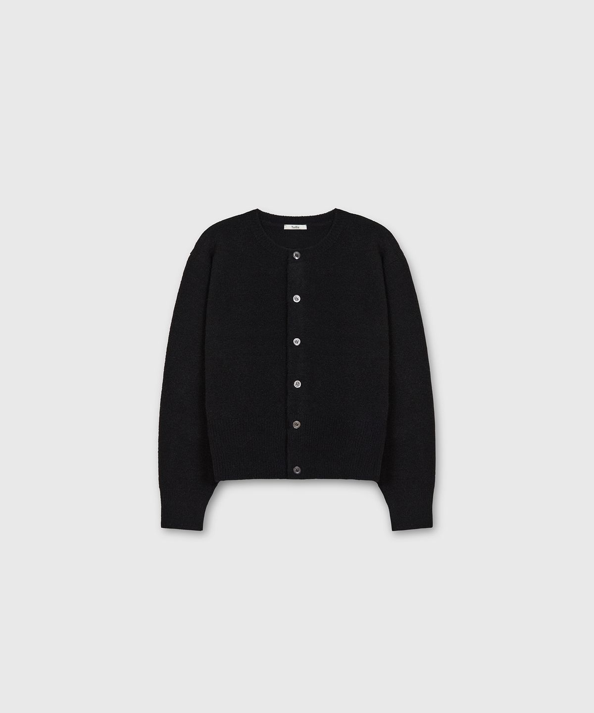 타일레(TAILLE) MARINIERE FINE WOOL CARDIGAN BLACK