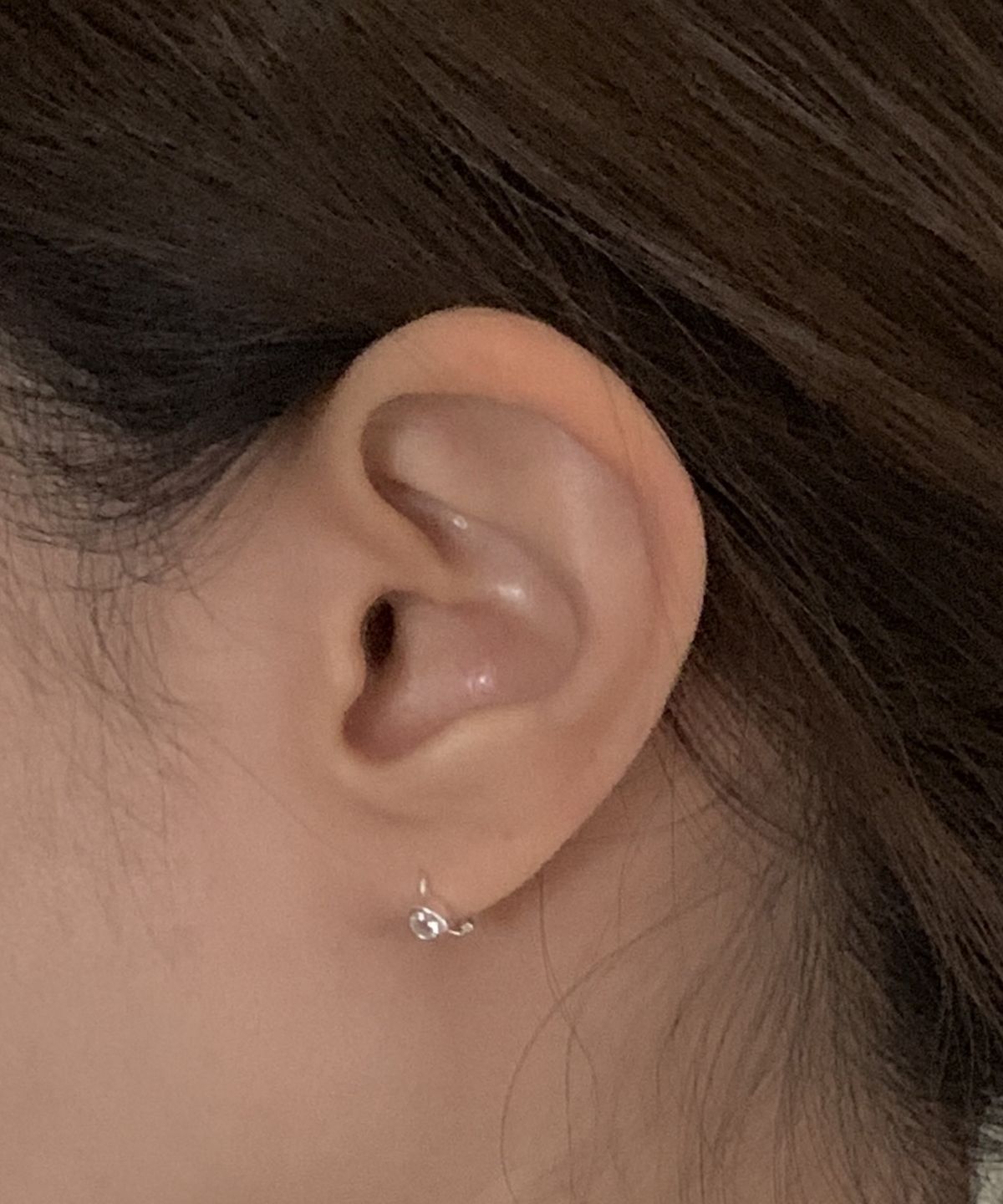 바라두(BARADU) [BARADU 925] Minimal bezel hoop earrings