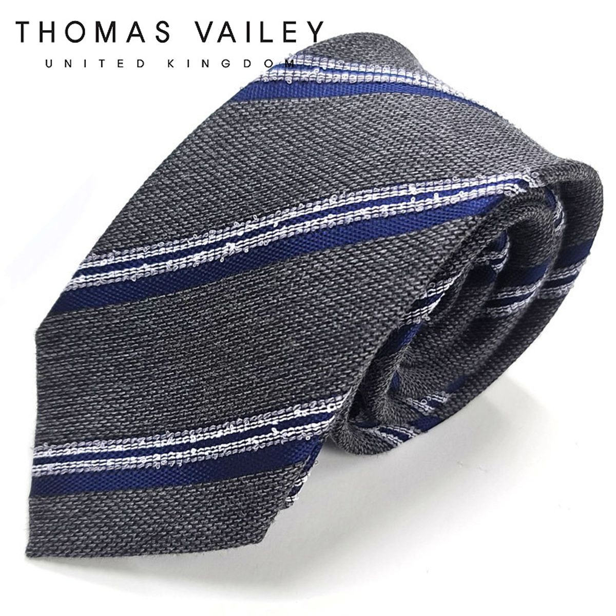 토마스 베일리(THOMAS VAILEY) 패션넥타이-후프 블루그레이 7cm