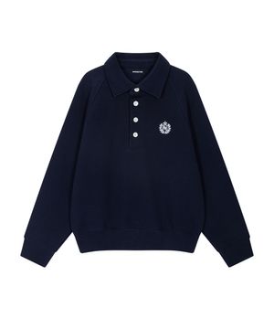 오버사이즈 카라 스웻 셔츠 [네이비]
