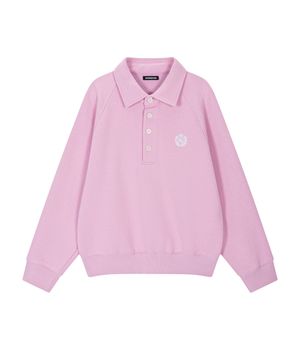 오버사이즈 카라 스웻 셔츠 [핑크]