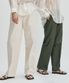 (우먼)린넨 라이크 세미 와이드 밴딩 팬츠 - 7 COLOR