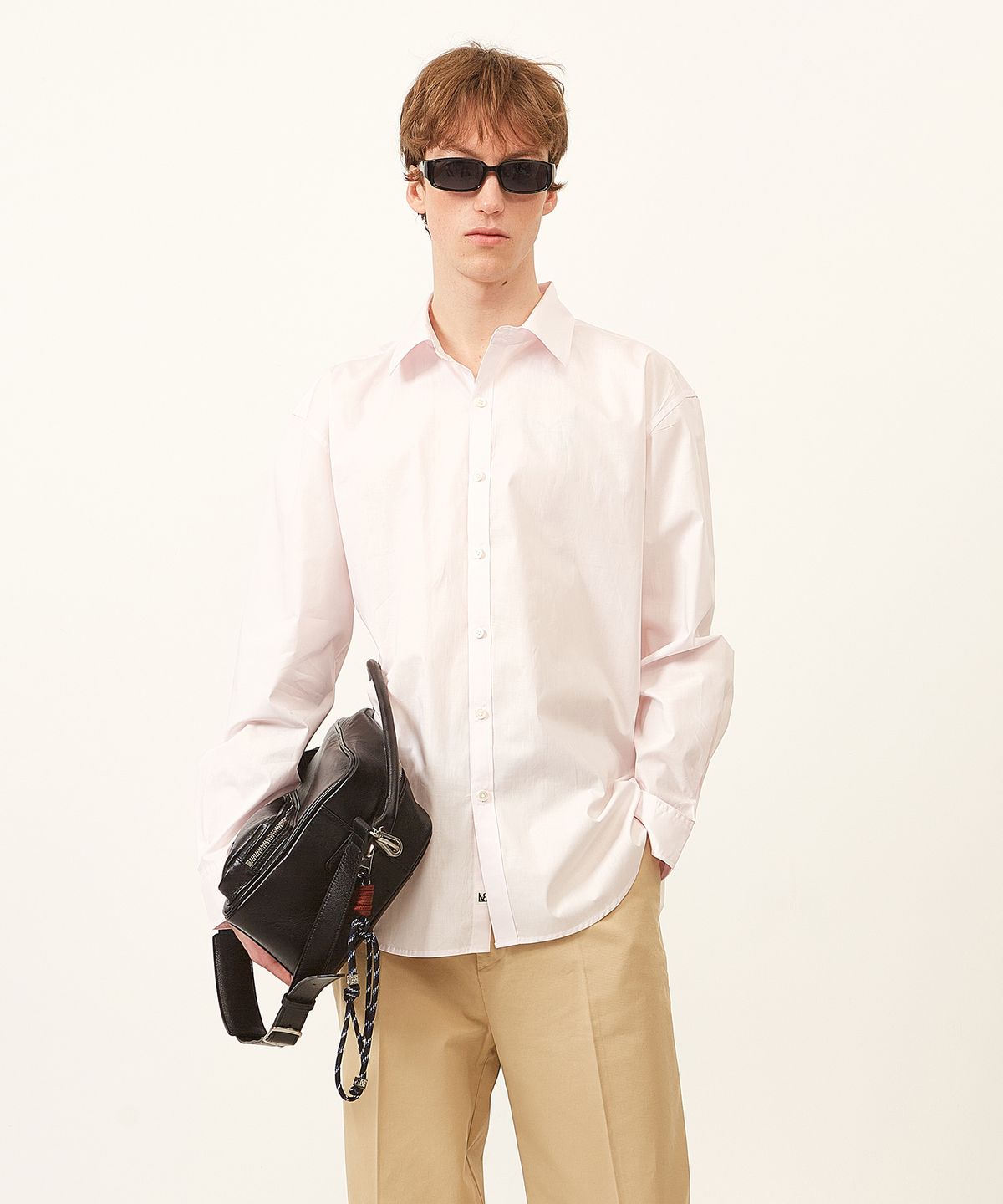 라벨아카이브(LABELARCHIVE) Oliver cotton shirts pale pink