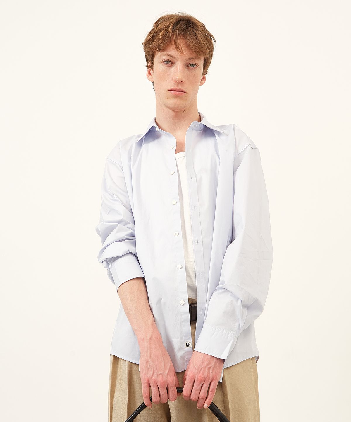 라벨아카이브(LABELARCHIVE) Oliver cotton shirts powder blue