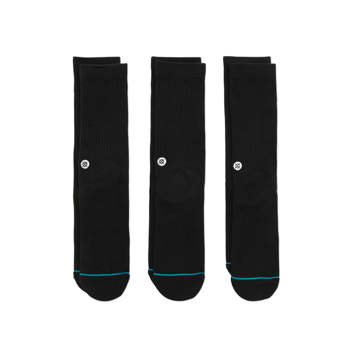 스탠스(STANCE) [UNISEX] 아이콘 크루 3팩 블랙 STC-M556D18ICP-BLK