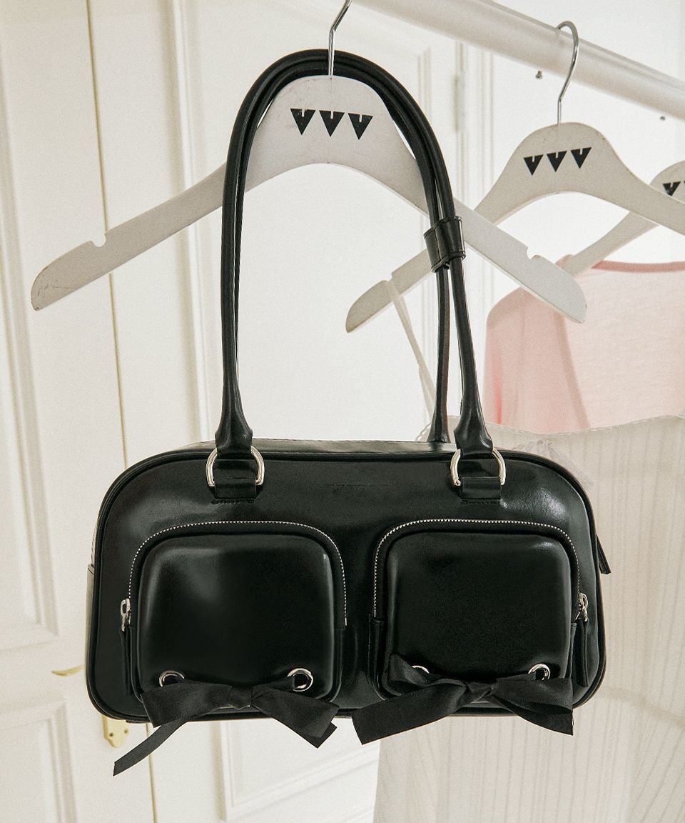 VVV ■ Ribbon pocket tote shoulder bag2301 MUSINSA | VVV Ribbon Pocket Tote Shoulder Bag _ Black