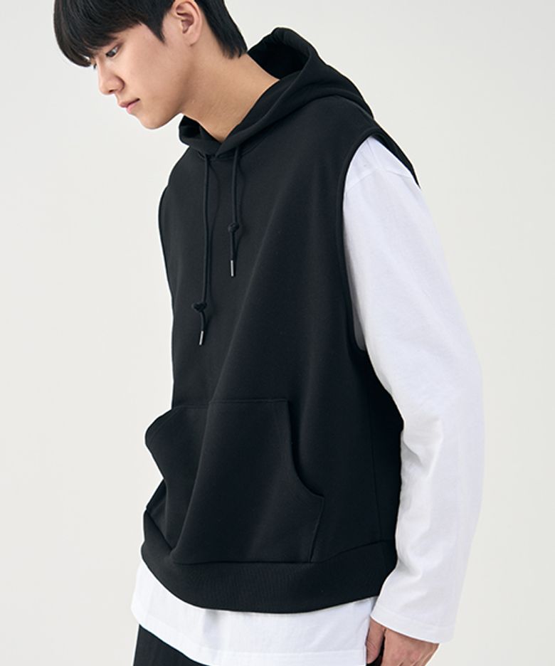 컴피 후드 베스트 [BLACK]