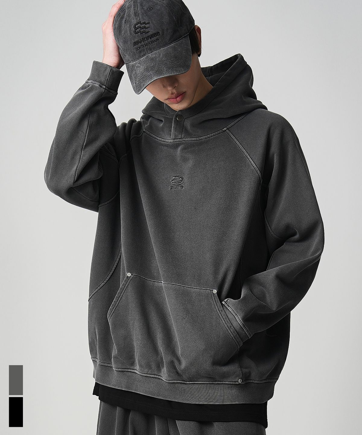 어반드레스(AVANDRESS) R Pigment Hoodie - 2COL