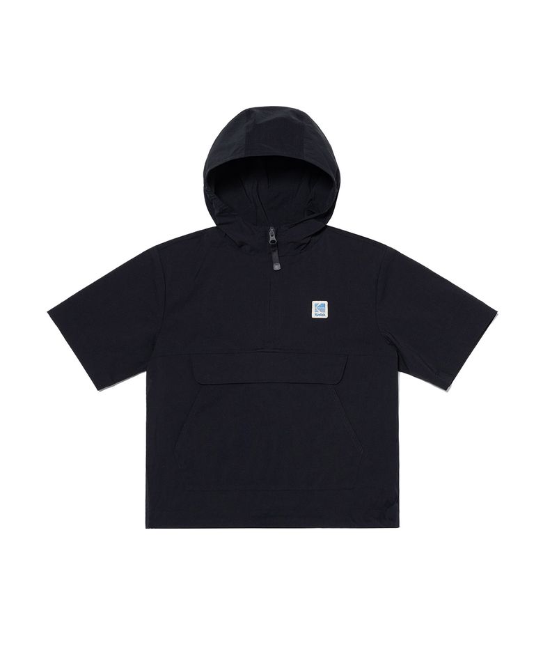 크로마 브리즈 반팔 후드 아노락 키즈 BLACK