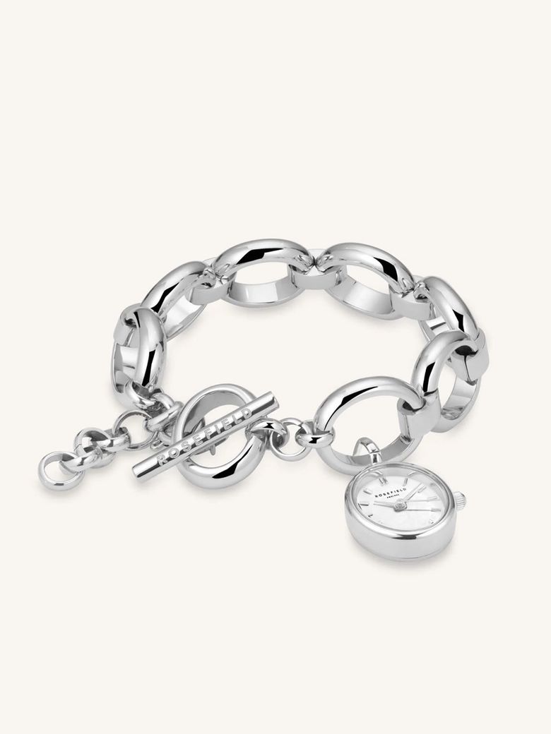 The Oval Charm Chain White Silver