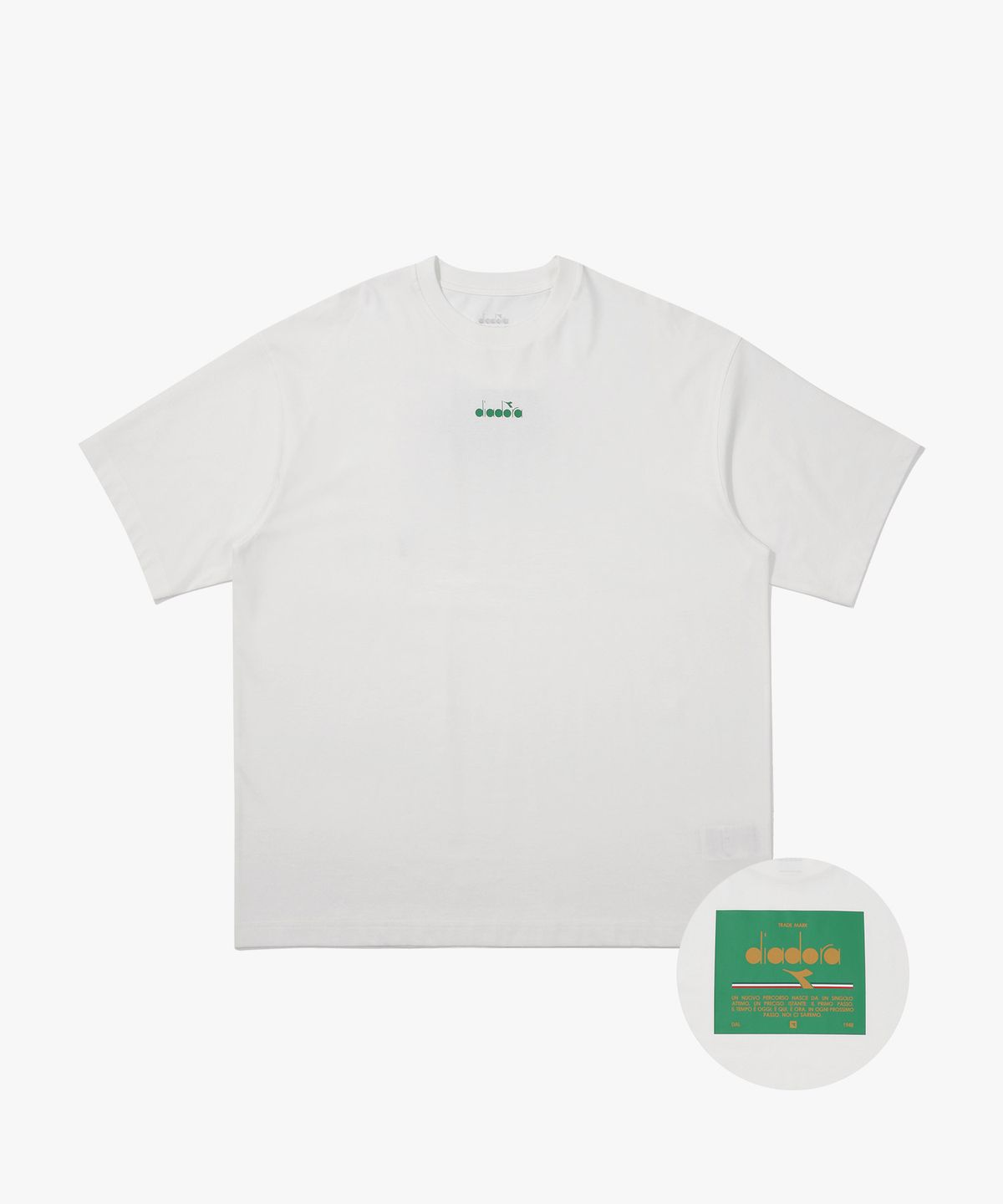 디아도라(diadora) 모멘토 라운드 티셔츠 WHITE