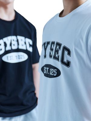 [2PACK] 코튼 시그니처로고 세미오버핏 반팔 티셔츠