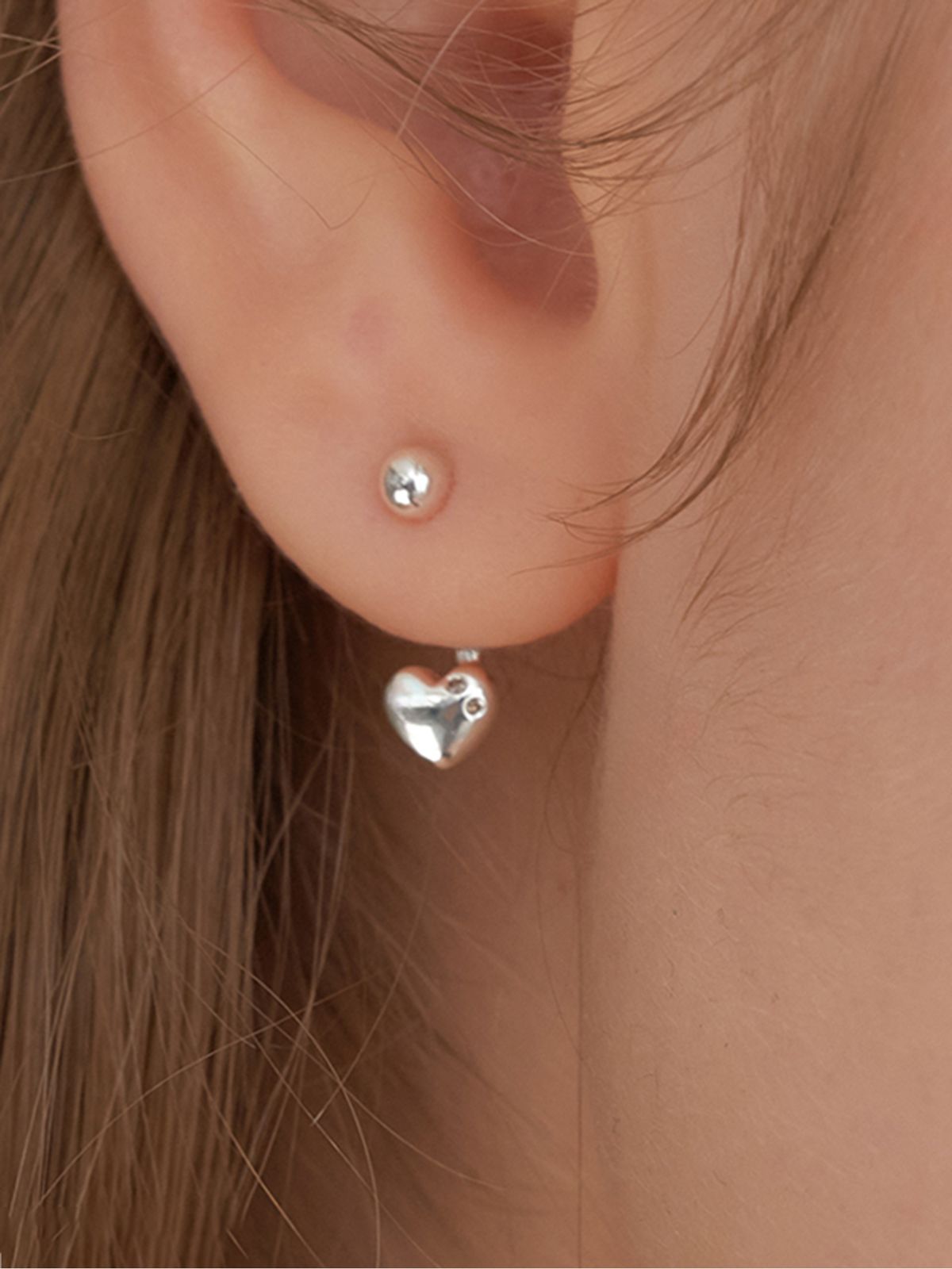 오블라(OVLA) crystal sign heart earring_two way JE019