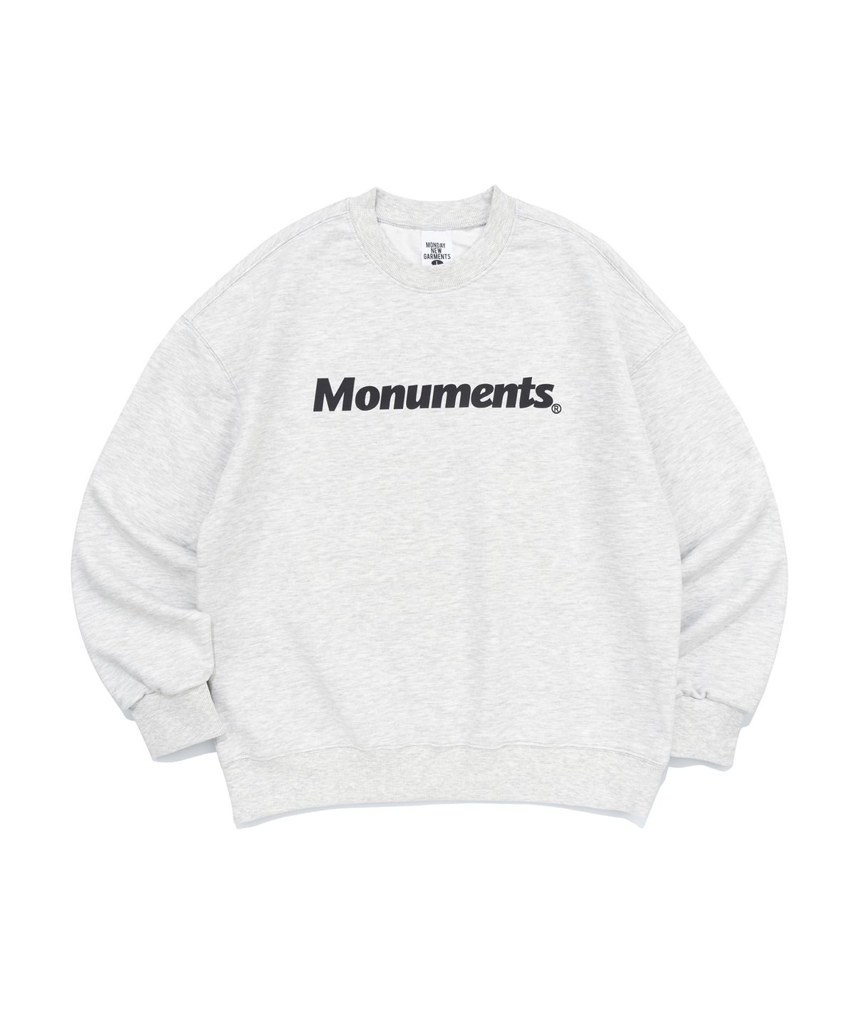 모뉴먼트(MONUMENTS) OG LOGO  SWEATSHIRT (LIGHT MELANGE)