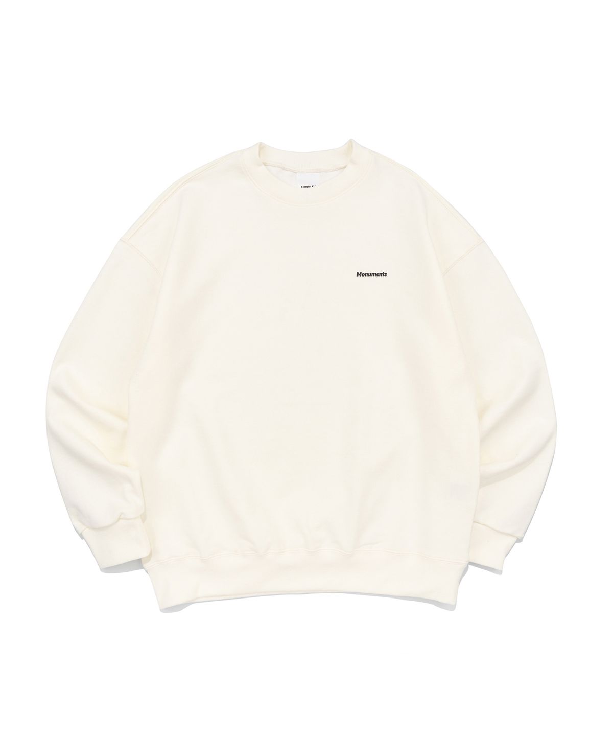 모뉴먼트(MONUMENTS) ESSENTIAL LOGO SWEATSHIRT (IVORY)