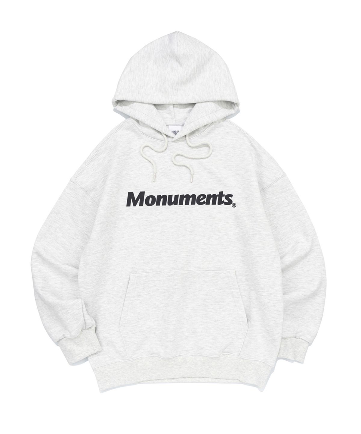 모뉴먼트(MONUMENTS) OG LOGO  HOOD TEE (LIGHT MELANGE)
