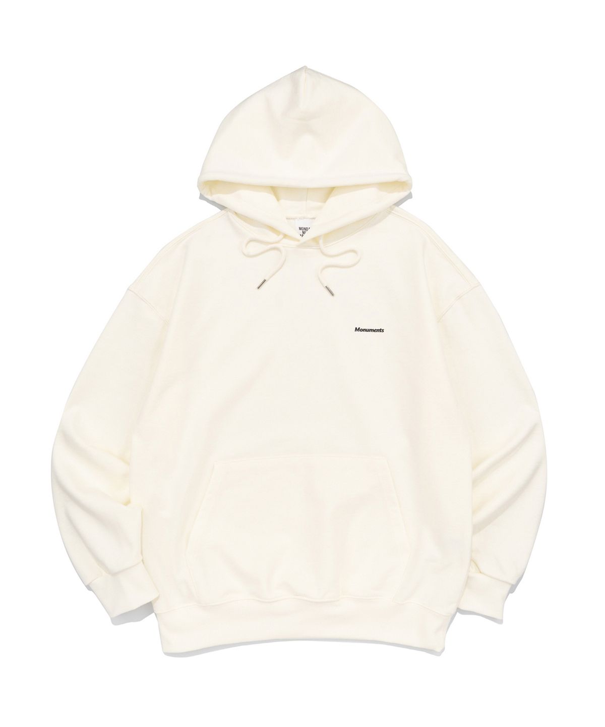 모뉴먼트(MONUMENTS) ESSENTIAL LOGO HOOD TEE (IVORY)