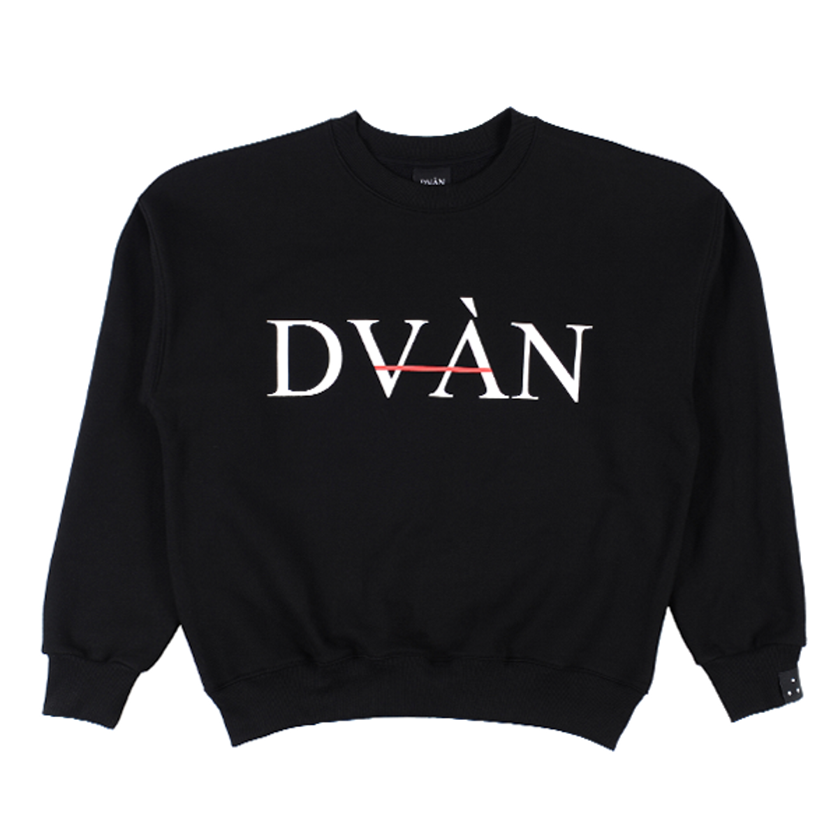 드반(DVÀN) BIG NEON SIGN SWEAT SHIRT BLACK 빅로고 레터링 맨투맨