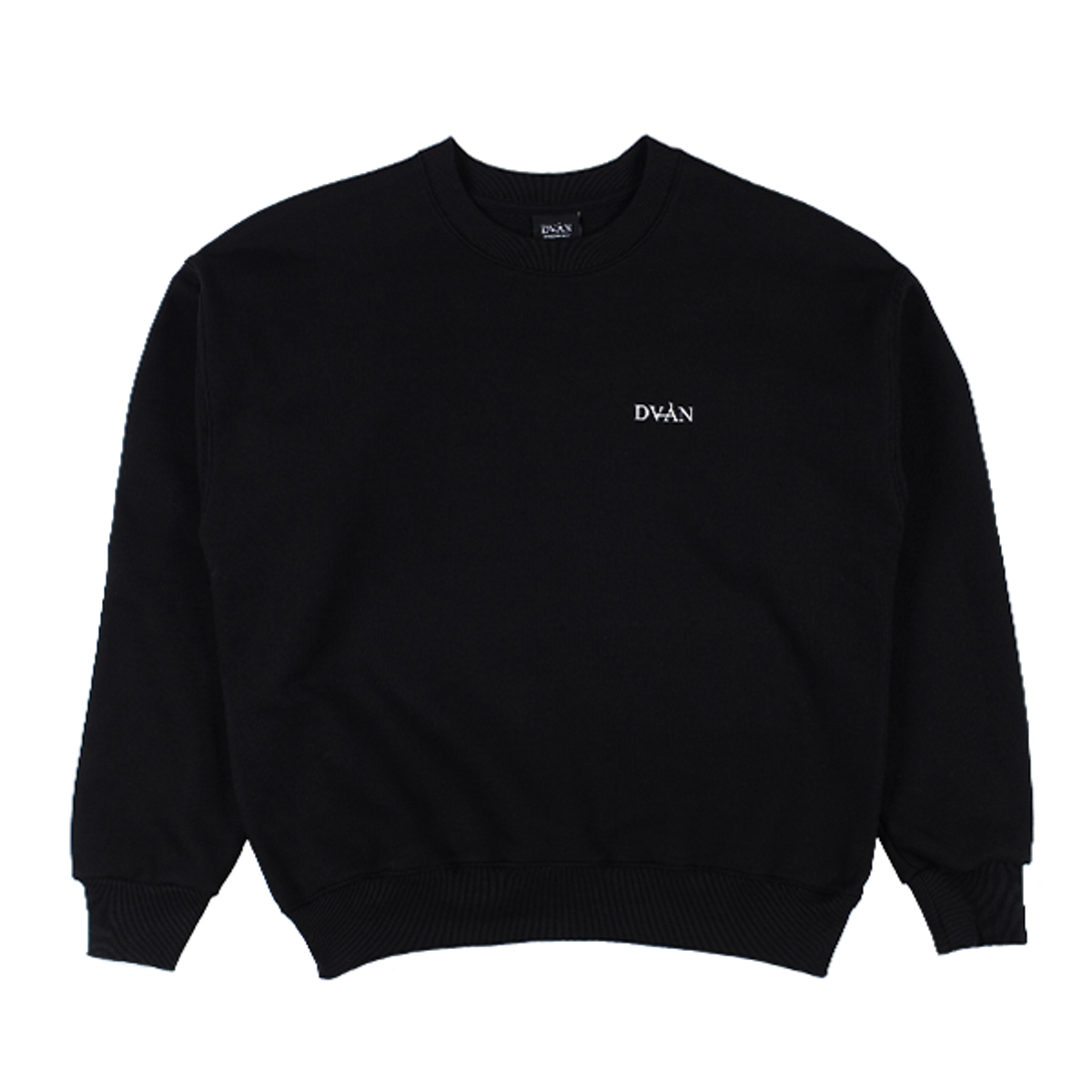 드반(DVÀN) NORMAL SWEAT SHIRT BLACK 기본 맨투맨