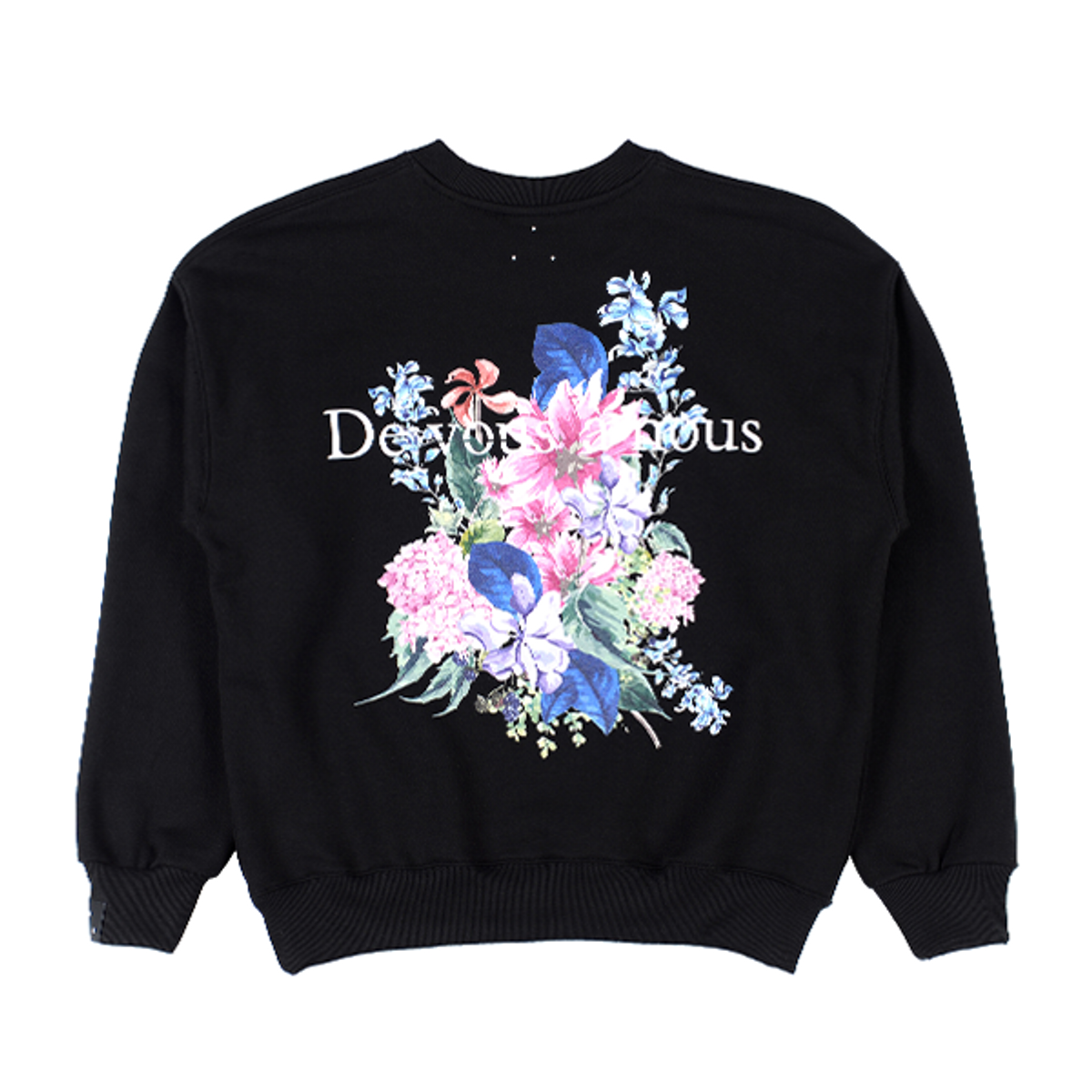 드반(DVÀN) PNK LA FLEUR SWEAT SHIRT BLACK 라 플라 맨투맨