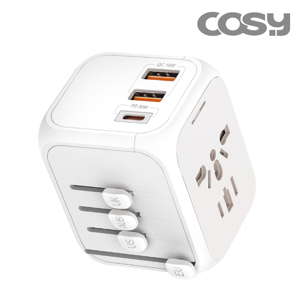 코시(COSY) 블러 30W(PD+QC3.0) 여행용 어댑터 TA4085PQ