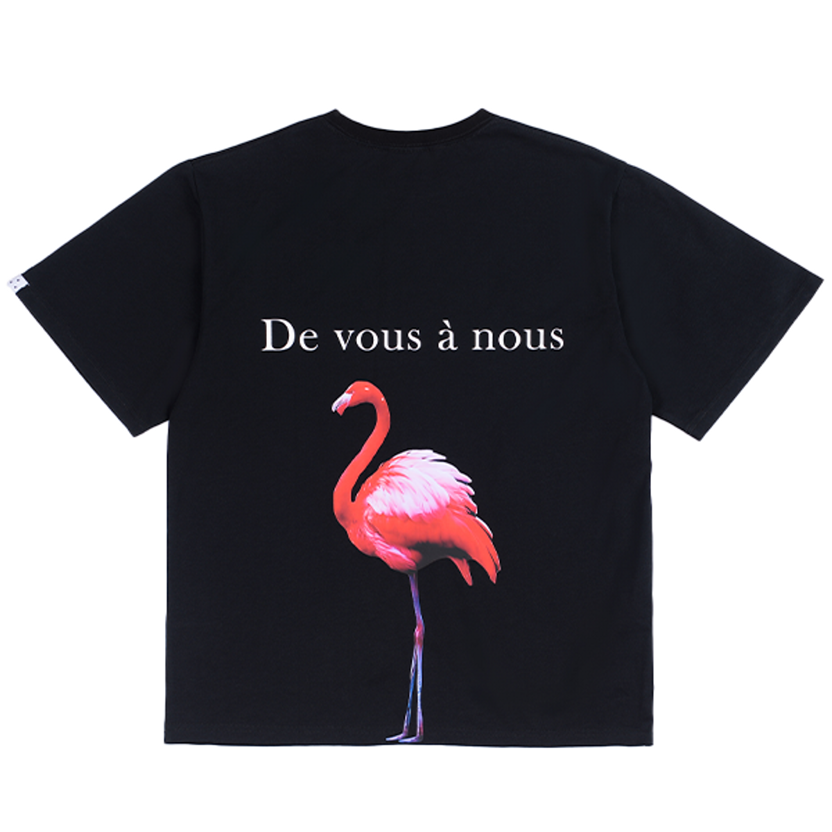 드반(DVÀN) RED FLAMINGO GRAPHIC T-SHIRT BLACK 홍학 그래픽 티셔츠