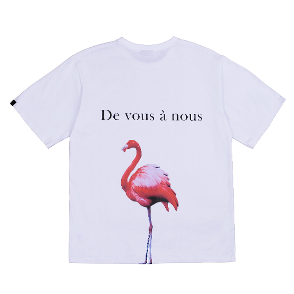 드반(DVÀN) RED FLAMINGO GRAPHIC T-SHIRT WHITE 홍학 그래픽 티셔츠