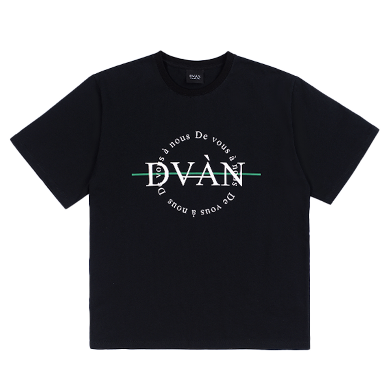 ROUND LOGO T-SHIRT BLACK 라운드 로고 티셔츠