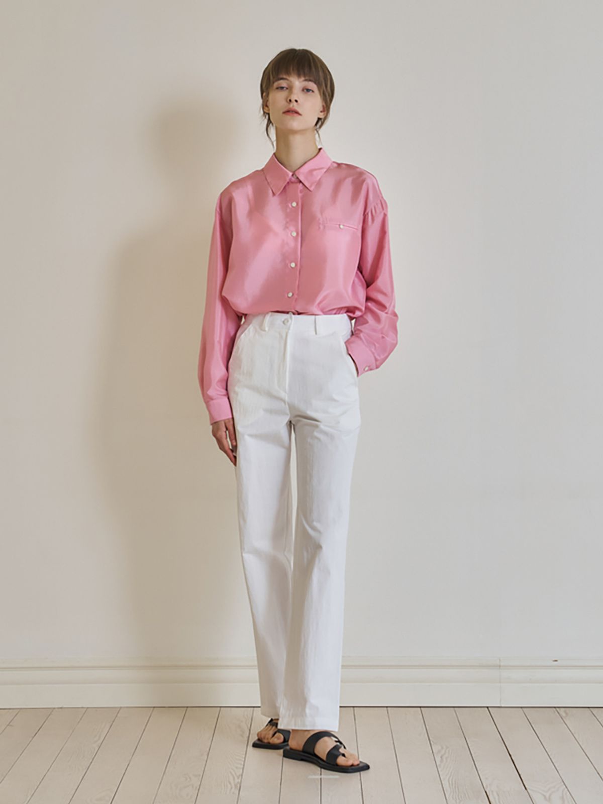 노우드(NOEUD) Niel straight pants (White)
