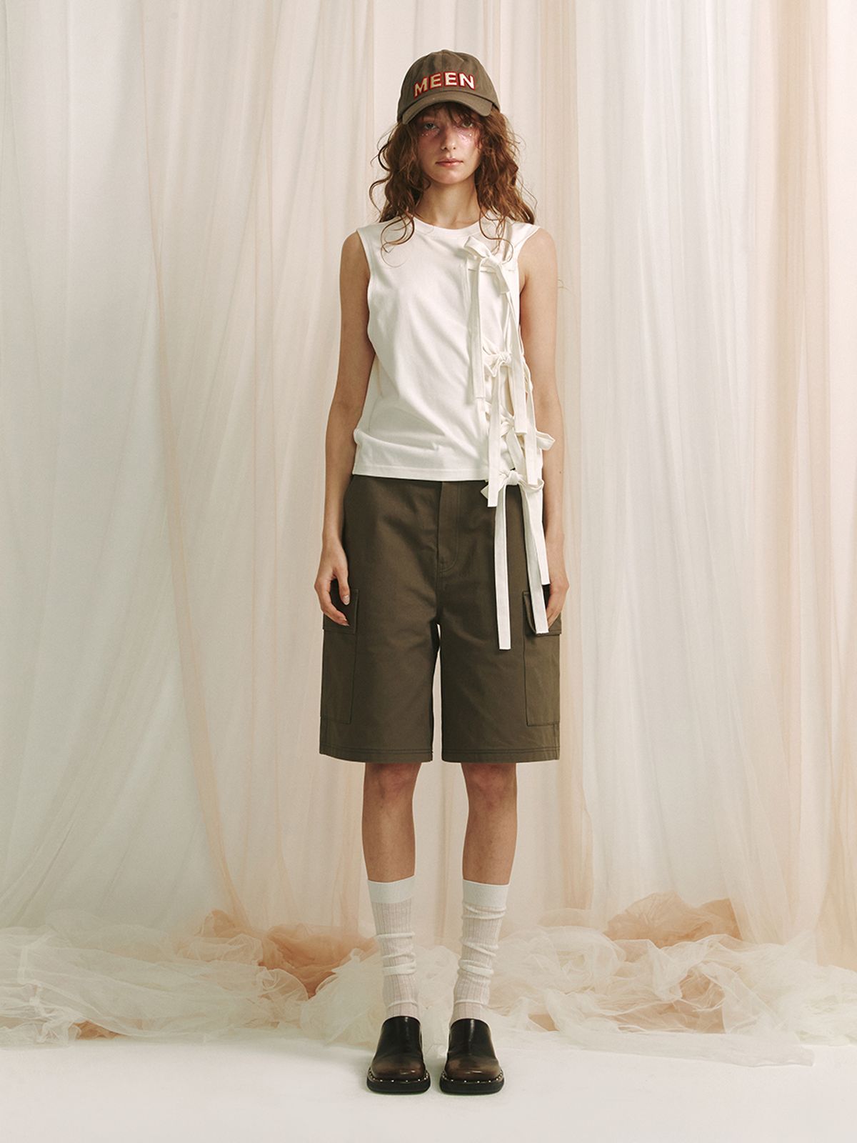 민더리(MEENDERI) BIG POCKET SHORTS - BROWN