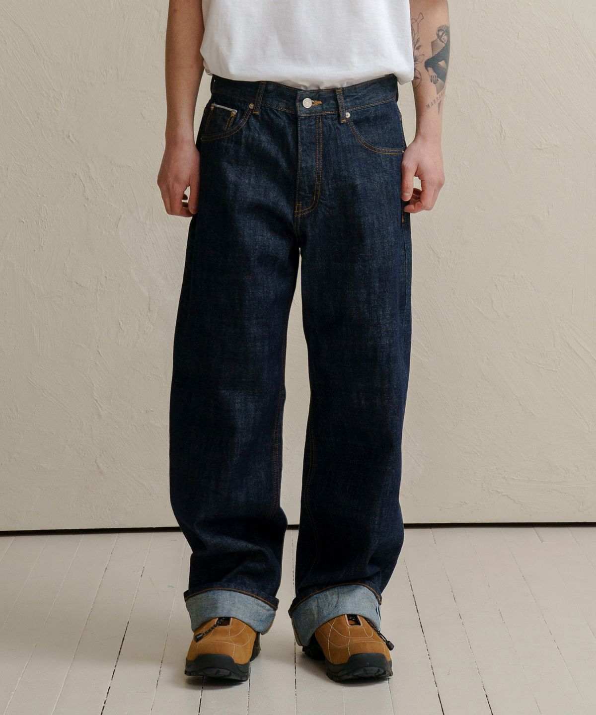 덴메이드(DENMADE) DEN0801 Selvedge Extra Wide Fit (Mid Indigo)