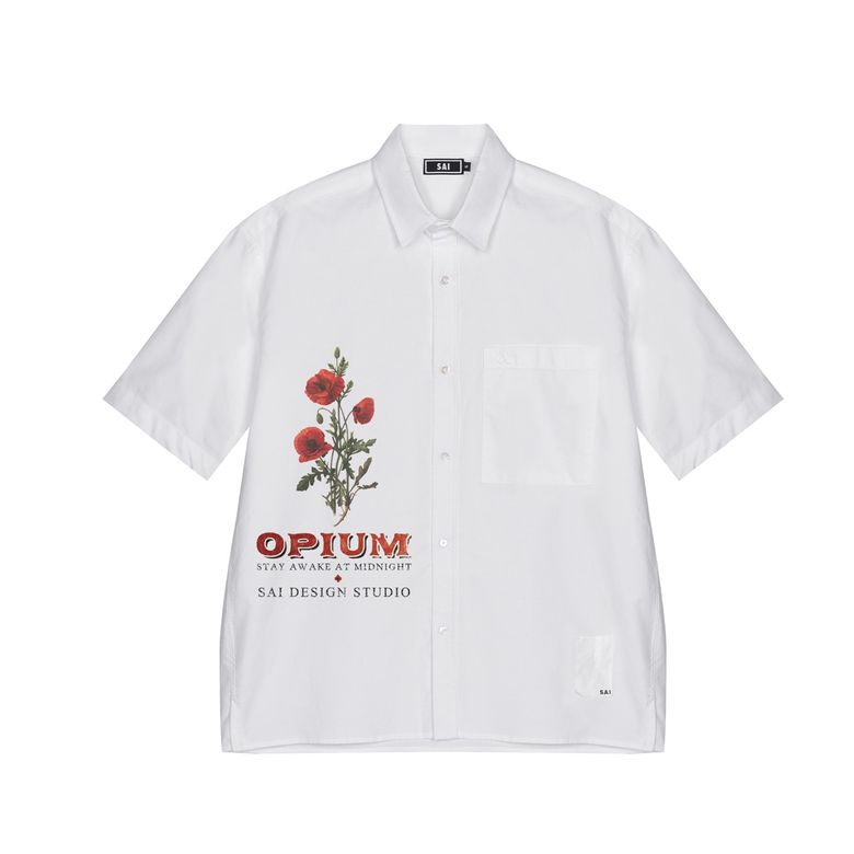 005 포피 오버 숏슬리브 셔츠 화이트