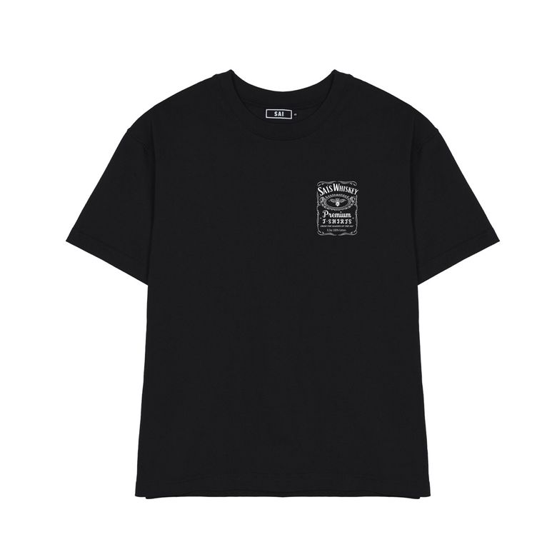 005 버번 위스키 티셔츠 블랙