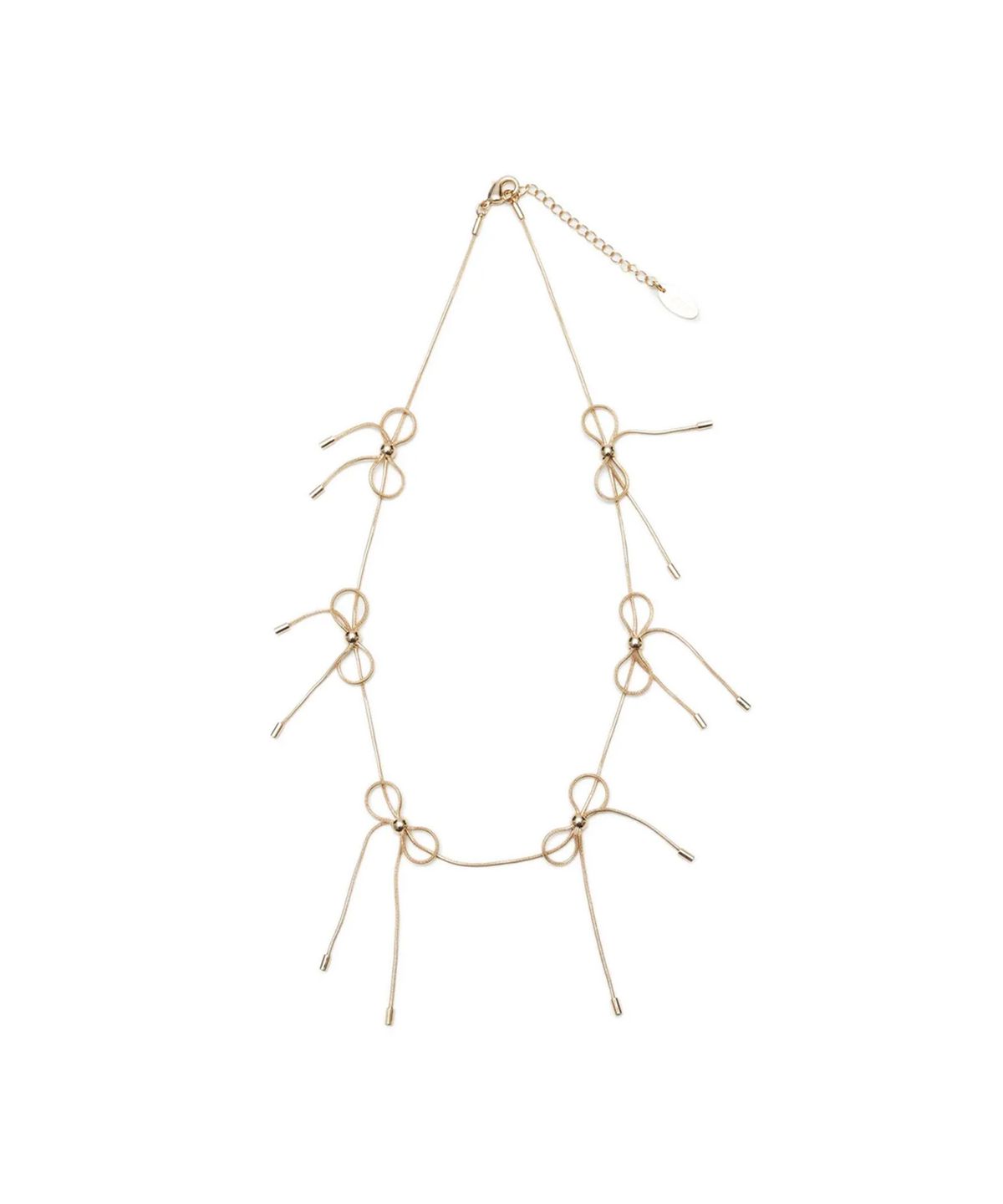 라츠유(LOTSYOU) Ribbons bon chain necklace Gold