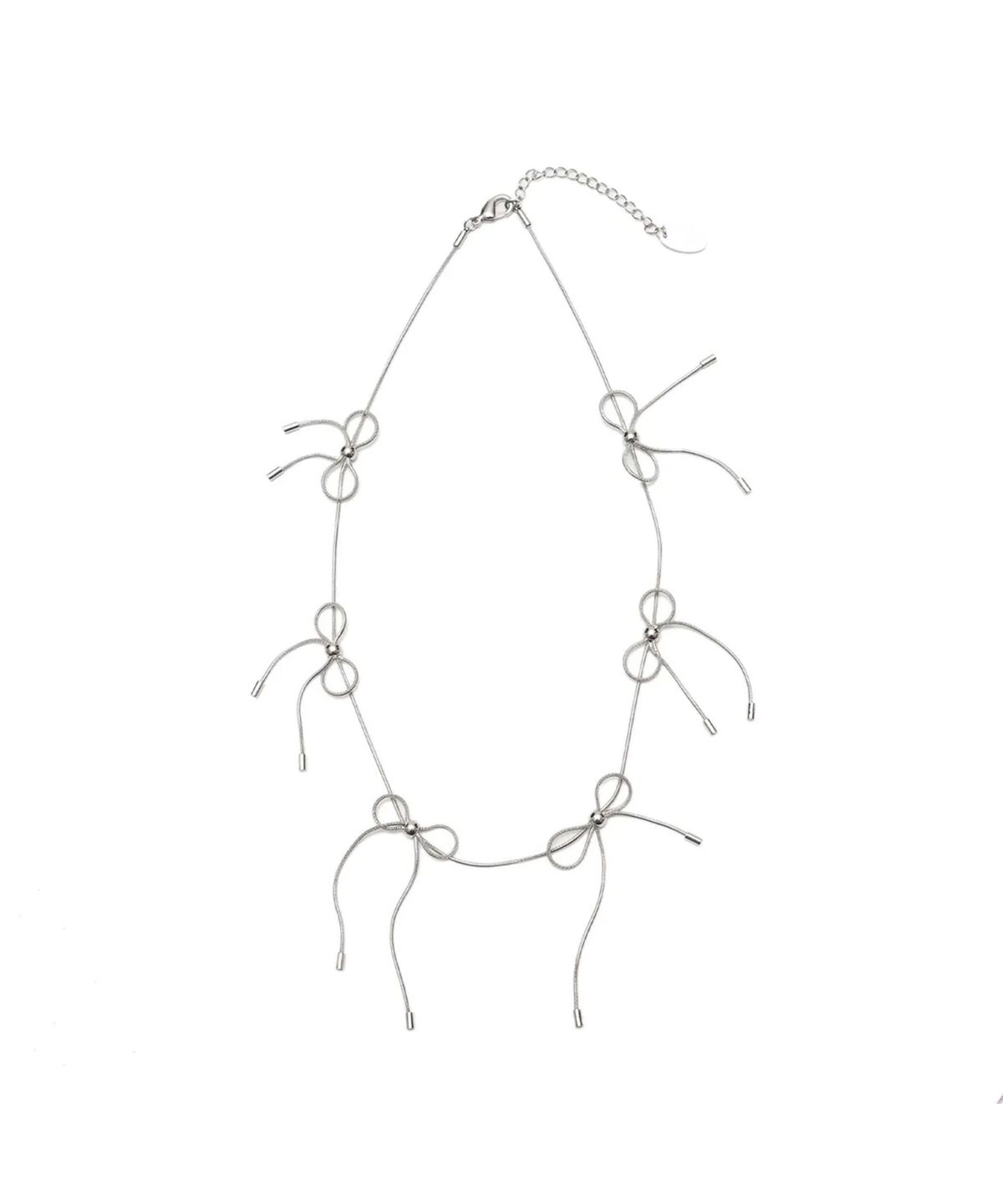 라츠유(LOTSYOU) Ribbons bon chain necklace Silver
