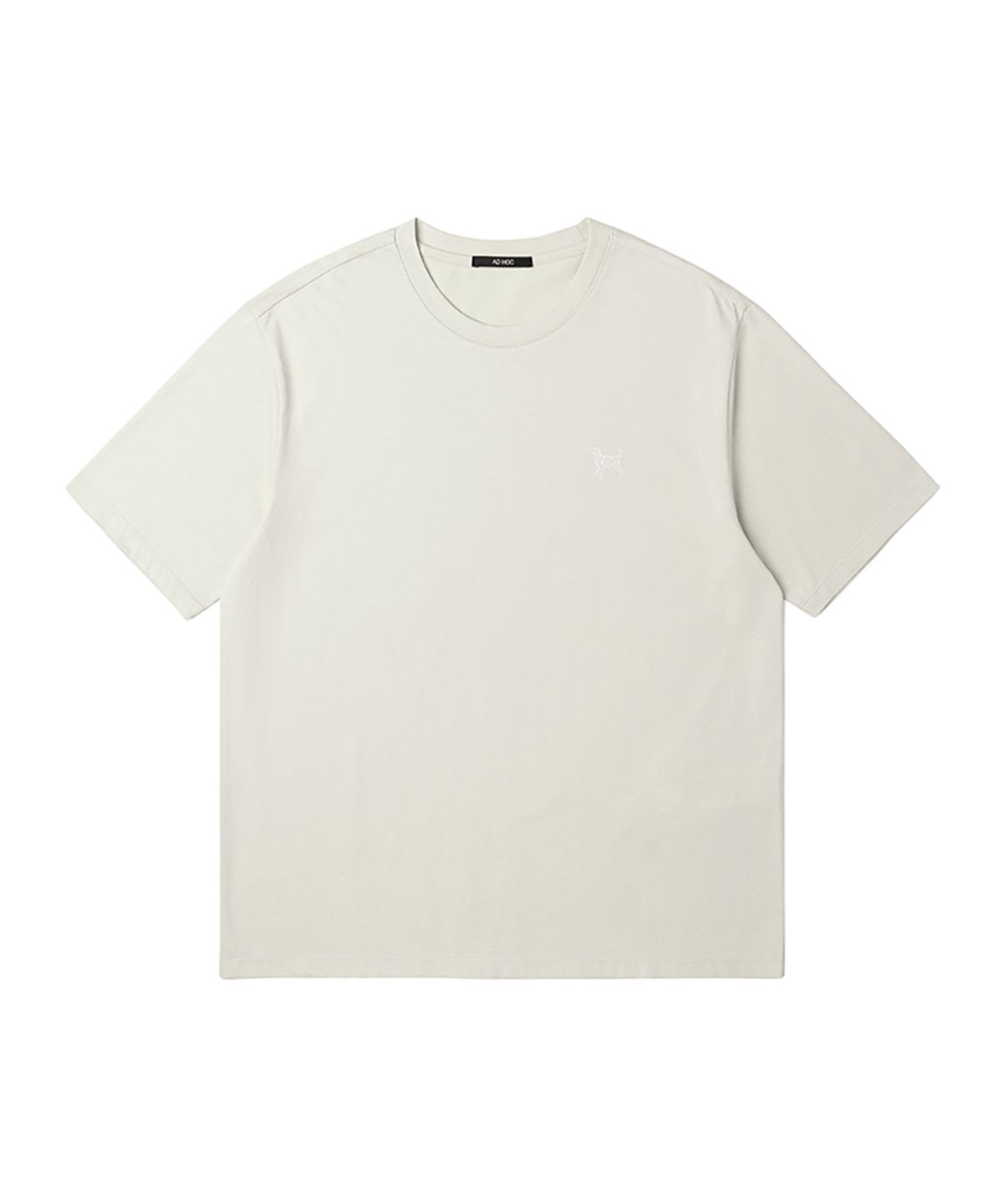 애드호크(ADHOC) 남여공용 수피마 베이직 라운드 반팔 티셔츠 (LT-BEIGE) (HA4ST92-23)