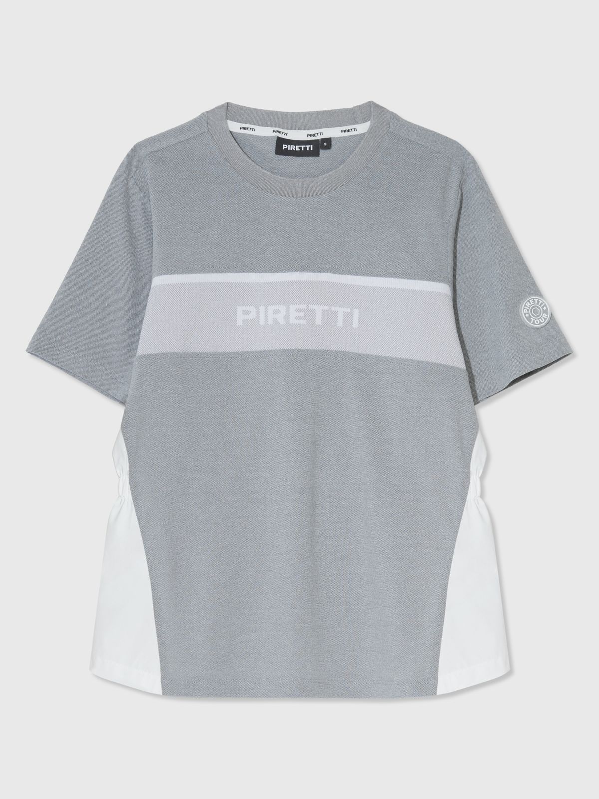 피레티(PIRETTI) 사보나 하이브리드 티셔츠 W_Light Grey