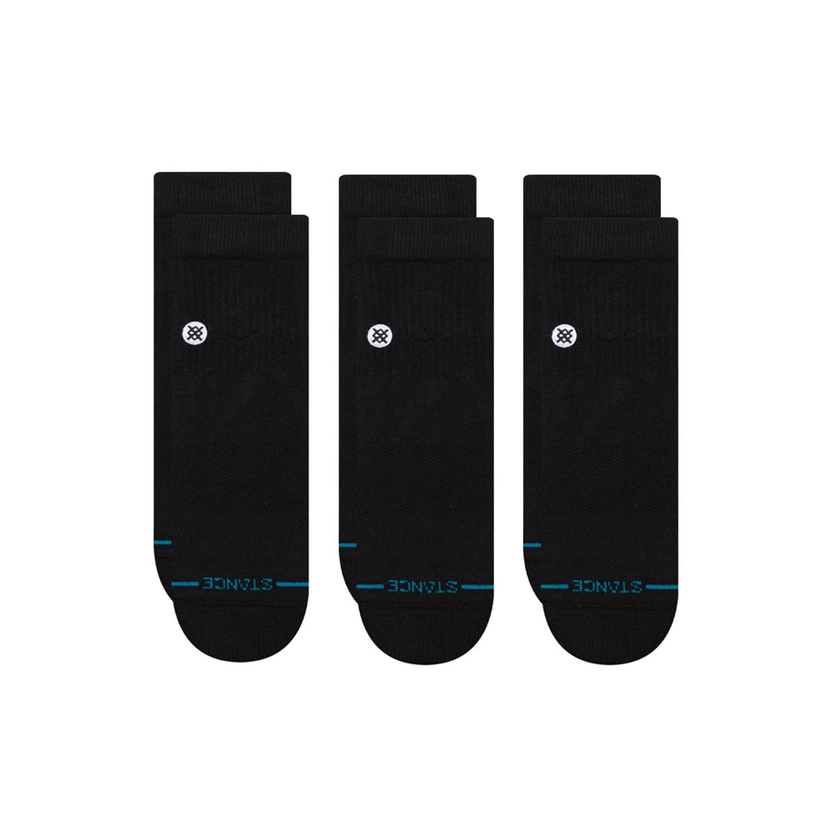 스탠스(STANCE) [UNISEX] 아이콘 쿼터 3팩 STC-A356A21IQP-BLK