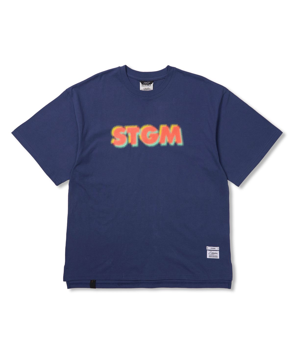 스티그마(STIGMA) Harf Tone Oversized Short Sleeves T-Shirts Navy