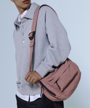 볼드 포켓 나일론 크로스백 [핑크]