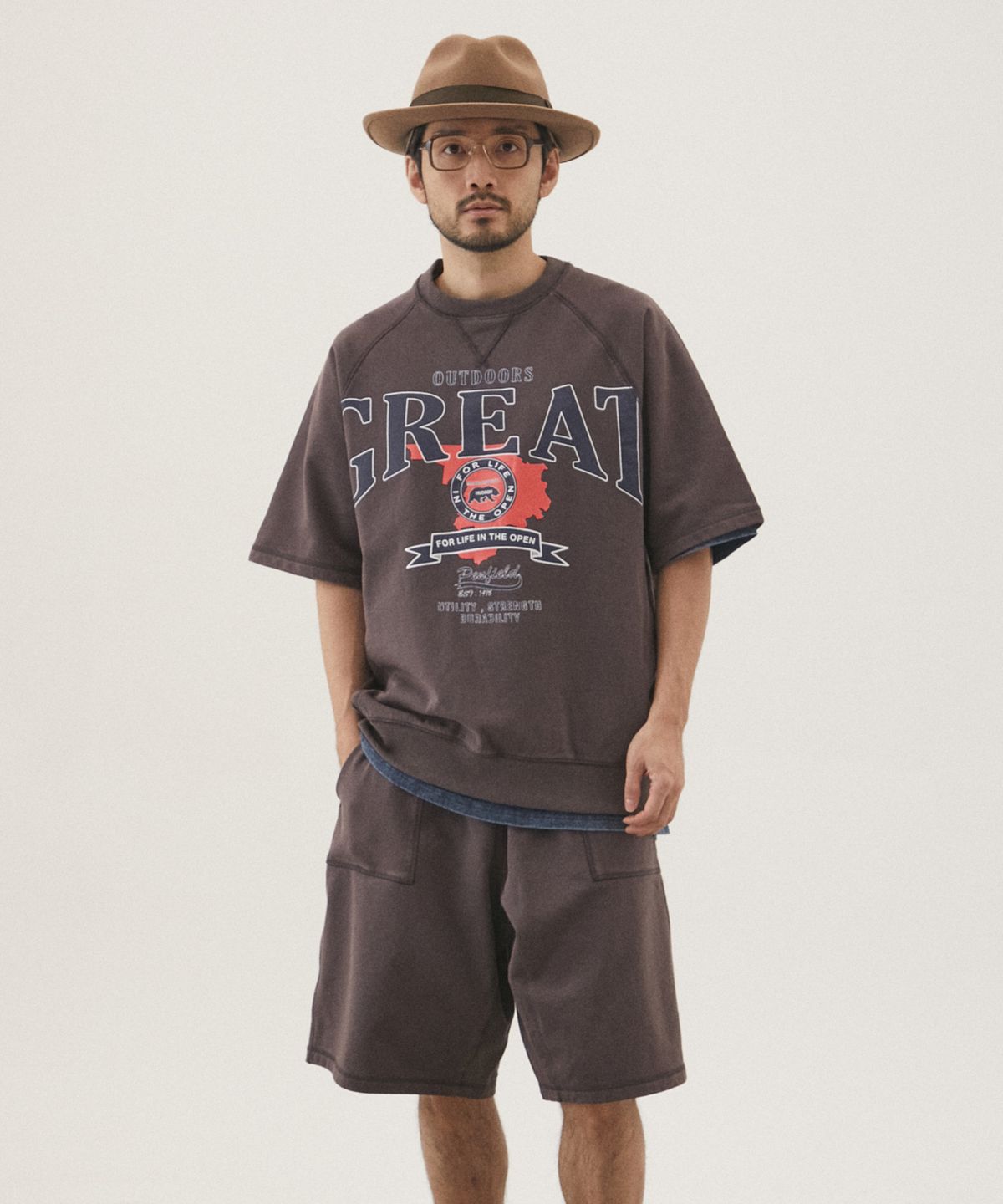펜필드(PENFIELD) HUDSON VINTAGE WASHED HALF SWEAT SHIRTS CHARCOAL_FQ2KT98U